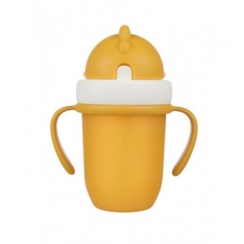 Krūze ar salokāmo salmiņu MATTE PASTELS Canpol 56/522 yellow [A]