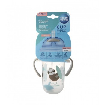 Krūze ar salmiņu un svērteni EXOTIC Canpol 56/606 grey [A]