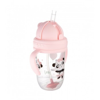 Krūze ar salmiņu un svērteni EXOTIC Canpol 56/606 pink [A]