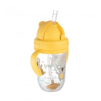 Krūze ar salmiņu un svērteni EXOTIC Canpol 56/606 yellow [A]