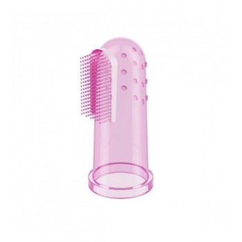 Zobu birstīte-uzpirkstenis BabyOno 723/03 pink Zobu birstīte-uzpirkstenis BabyOno 723/03 pink