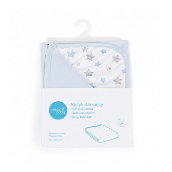 Kokvilnas sega "BLUE+STARS" blue 90x100 cm CEBA BABY (851) Kokvilnas sega "BLUE+STARS" blue 90x100 cm CEBA BABY (851)