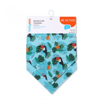 Priekšautiņu-lakatiņu komplekts TOUCANS (2 gab.) BabyOno 879/12 Priekšautiņu-lakatiņu komplekts TOUCANS (2 gab.) BabyOno 879/12