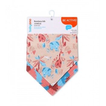 Priekšautiņu-lakatiņu komplekts JUNGLE (2 gab.) BabyOno 879/14 Priekšautiņu-lakatiņu komplekts JUNGLE (2 gab.) BabyOno 879/14