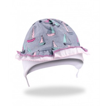 Cepure meiteņu SAILBOAT 38-42 cm CLU-084-izpārdošana Cepure meiteņu SAILBOAT 38-42 cm CLU-084-izpārdošana