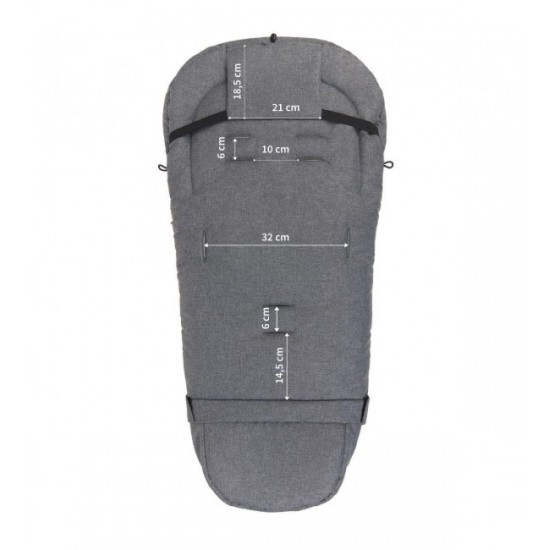 Guļammaiss iGROW 2.0 Wool Premium grey melange graphite IGW-006 Womar [A]