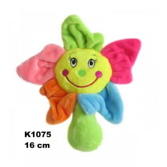 Rotaļlieta-puķīte ar grabuli 16 cm K1075 Rotaļlieta-puķīte ar grabuli 16 cm K1075