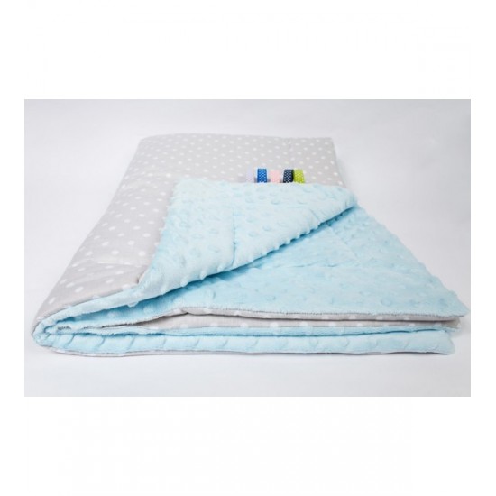 Sedziņa divpusēja MINKY Dots grey-blue 75х100 cm Sedziņa divpusēja MINKY Dots grey-blue 75х100 cm