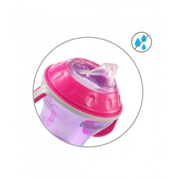Krūze ar mīksto uzgali 180 ml BabyOno 1456/02 pink Krūze ar mīksto uzgali 180 ml BabyOno 1456/02 pink