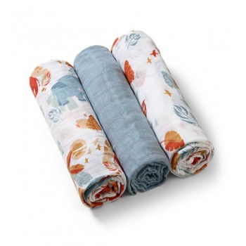 Muslīna autiņu komplekts SUPER SOFT (3 gab.) BabyOno 348/07 Muslīna autiņu komplekts SUPER SOFT (3 gab.) BabyOno 348/07