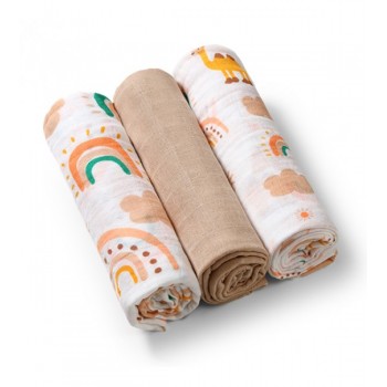 Muslīna autiņu komplekts SUPER SOFT (3 gab.) BabyOno 348/08 Muslīna autiņu komplekts SUPER SOFT (3 gab.) BabyOno 348/08