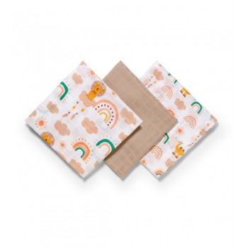 Muslīna autiņu komplekts SUPER SOFT (3 gab.) BabyOno 348/08 Muslīna autiņu komplekts SUPER SOFT (3 gab.) BabyOno 348/08