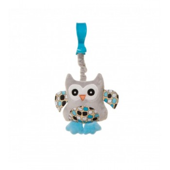 Attīstošā rotaļlieta ar pīkstuli OWL blue OB02 Attīstošā rotaļlieta ar pīkstuli OWL blue OB02