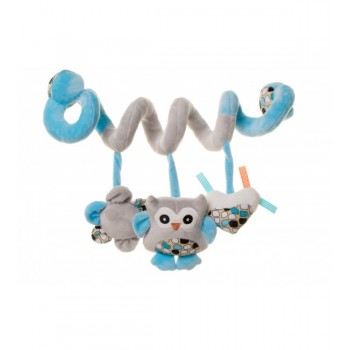 Plīša spirāle OWLS blue 4BABY OB07 Play&Edu Plīša spirāle OWLS blue 4BABY OB07 Play&Edu