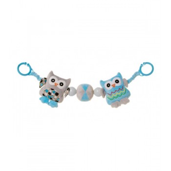 Grabulis ratiņiem OWLS blue 4BABY OB11 Grabulis ratiņiem OWLS blue 4BABY OB11