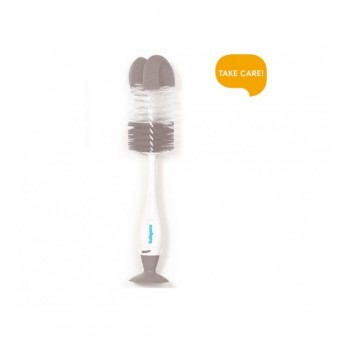 Birste ar piesūcekni un mini-birstīti BabyOno 728/04 grey Birste ar piesūcekni un mini-birstīti BabyOno 728/04 grey