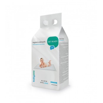 Higiēniskie vienreizējie paliktņi 40x60 cm (20 gab.) BabyOno 513/20 Higiēniskie vienreizējie paliktņi 40x60 cm (20 gab.) BabyOno 513/20