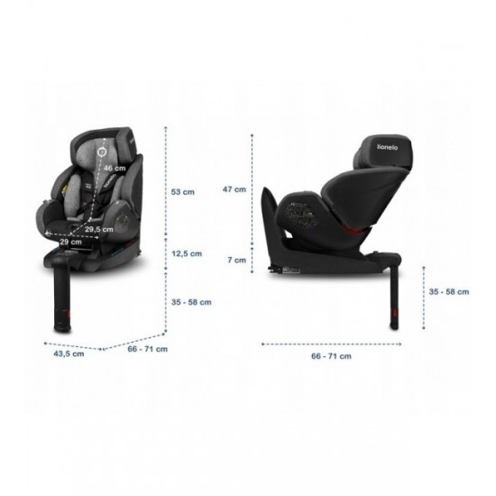 Autosēdeklis LUKAS CARBON I-Size 40-105 cm (0-18kg) Lionelo [Akcija]