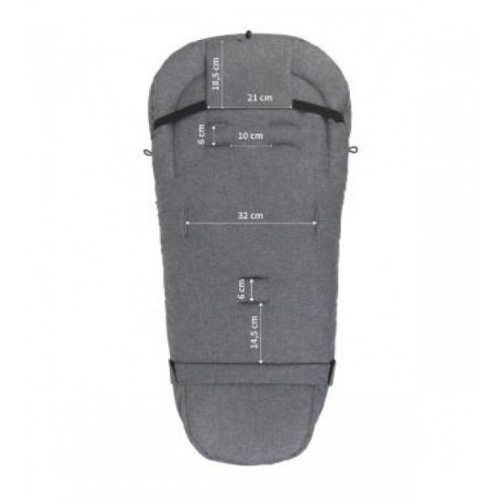 Guļammaiss iGROW 2.0 Wool Premium grey melange grey IGW-004 [A]