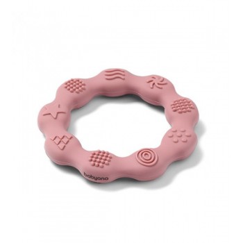 Zobu graužamais elastīgs RING BabyOno 825/02 pink Zobu graužamais elastīgs RING BabyOno 825/02 pink