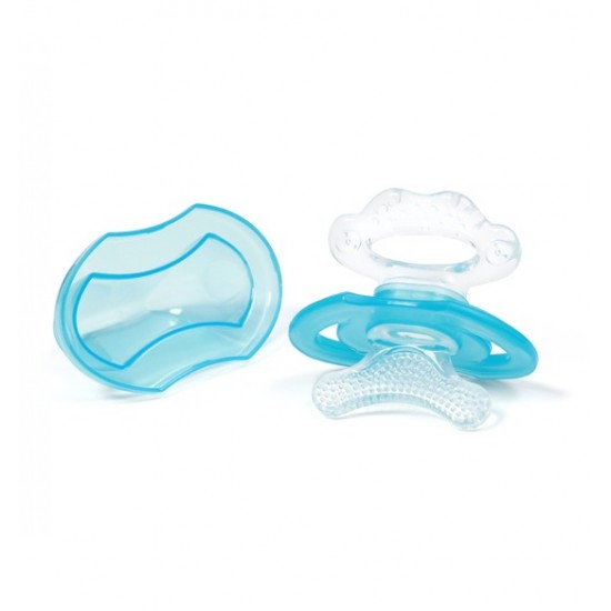 Silikona zobu riņķis-masētājs BabyOno 1008/01 blue Silikona zobu riņķis-masētājs BabyOno 1008/01 blue